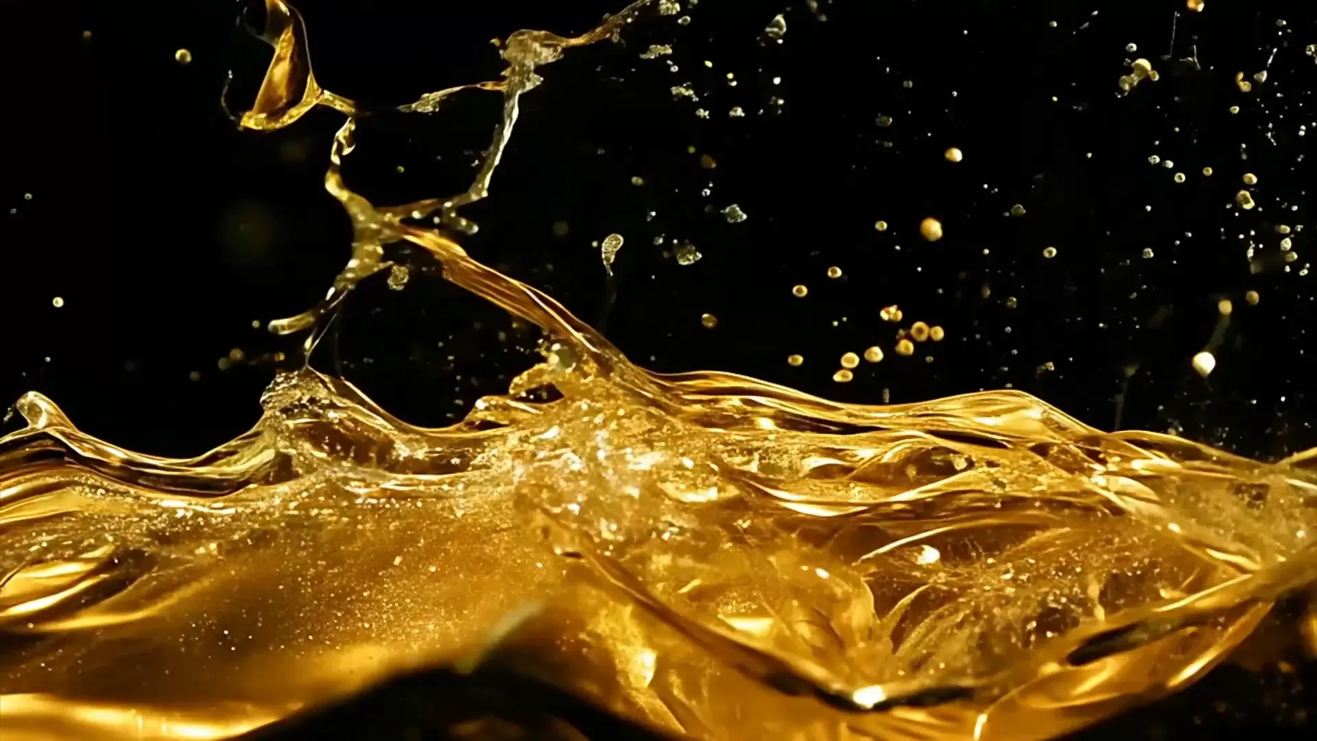 Golden Fluid Wave Overlay for Luxury Product Ads